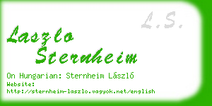 laszlo sternheim business card
